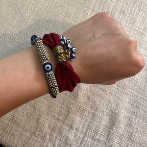 Evil eye bracelet duo stack